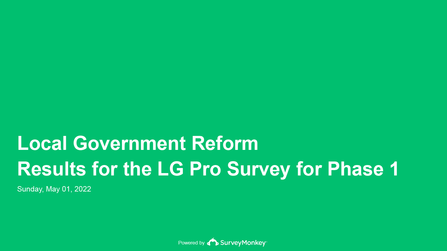 LG Pro Reform Survey Results